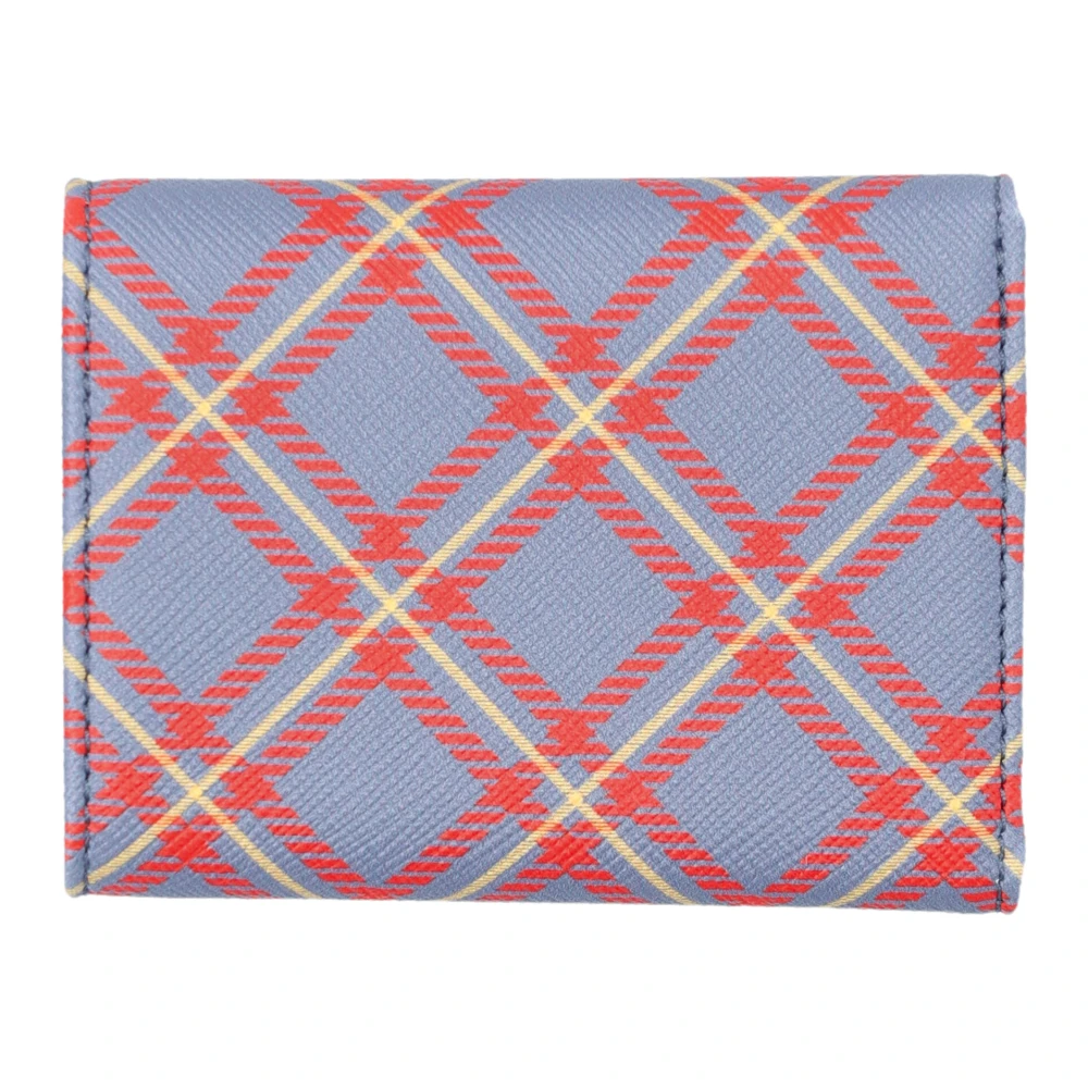 Vivienne Westwood Ruitjesprint Flap Portemonnee Blauw Oranje Multicolor Dames