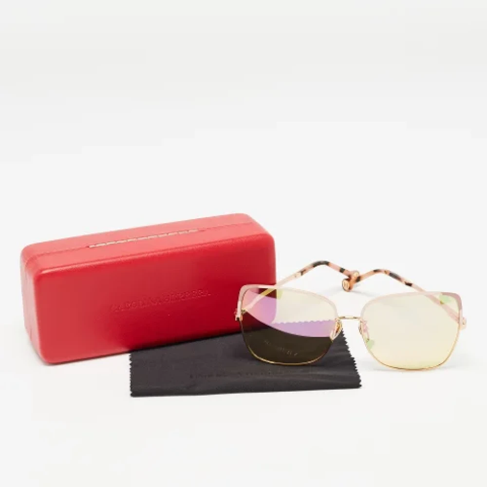 Carolina Herrera Pre-owned Fabric sunglasses Pink Dames