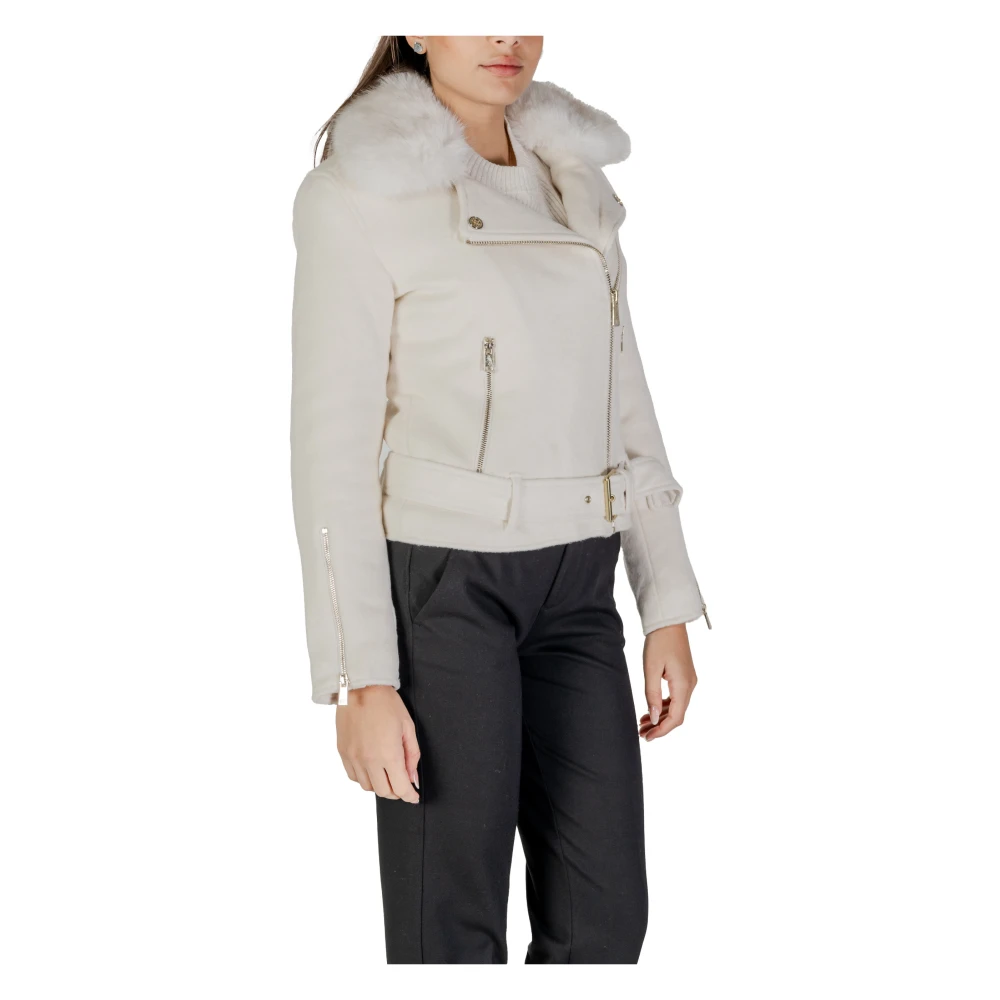 Guess Witte V-Hals Rits Jas White Dames