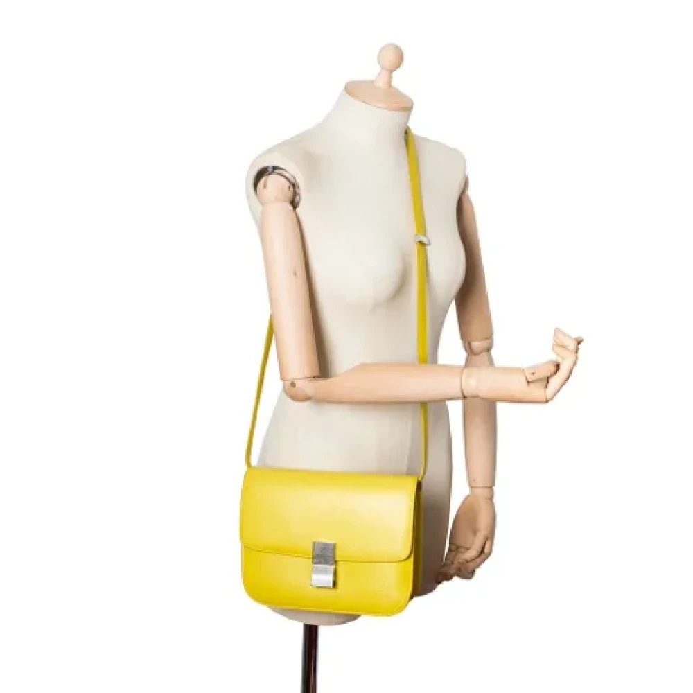 Celine Vintage Pre-owned Leather celine-bags Yellow Dames