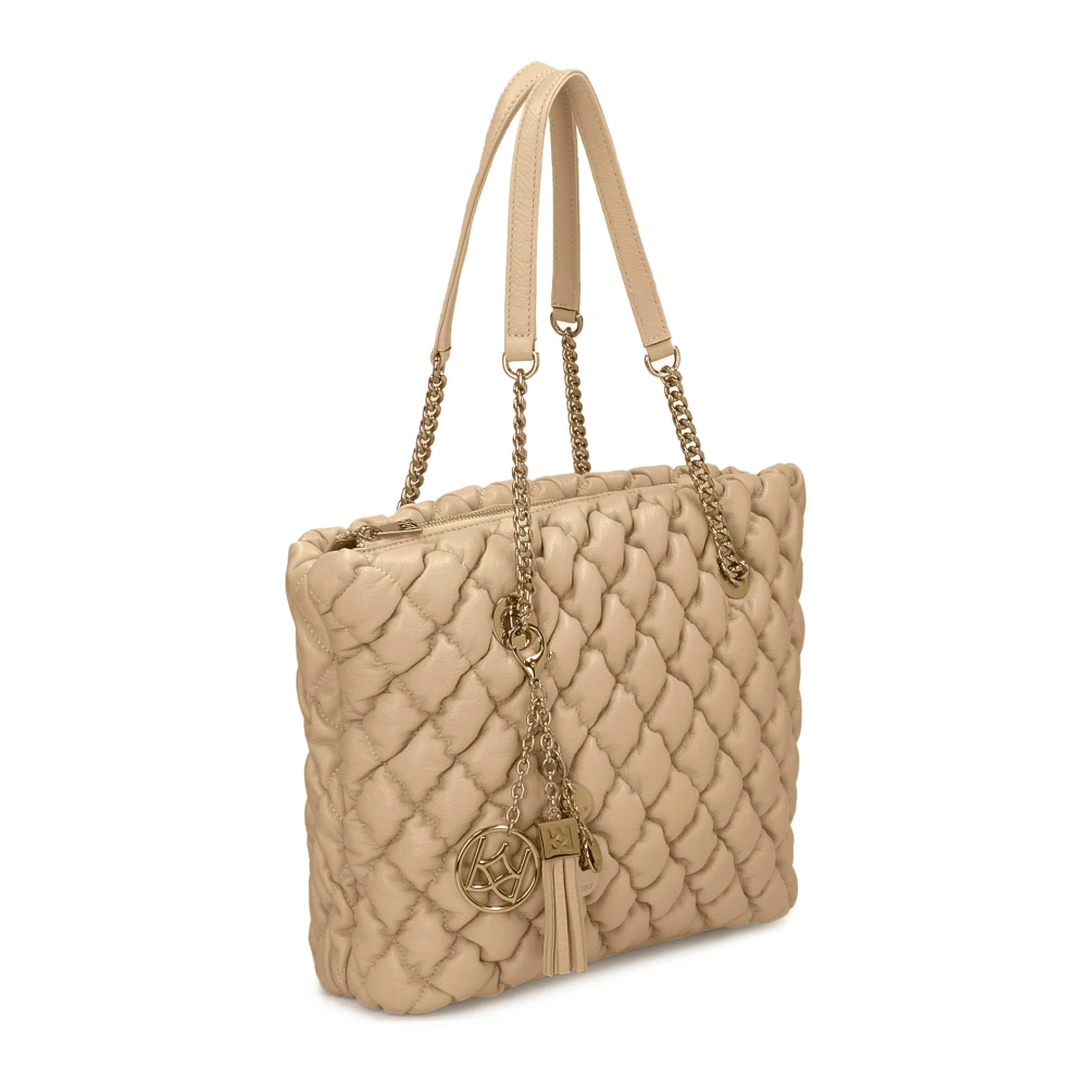 Kazar Zachte gevoerde tas met een afneembare hanger Beige Dames