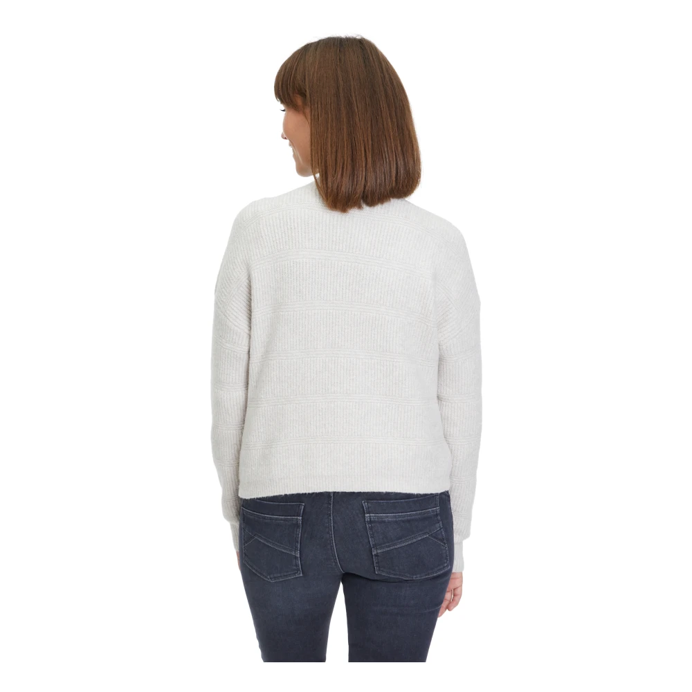 Betty & Co Veelzijdige Gebreide Vest White Dames