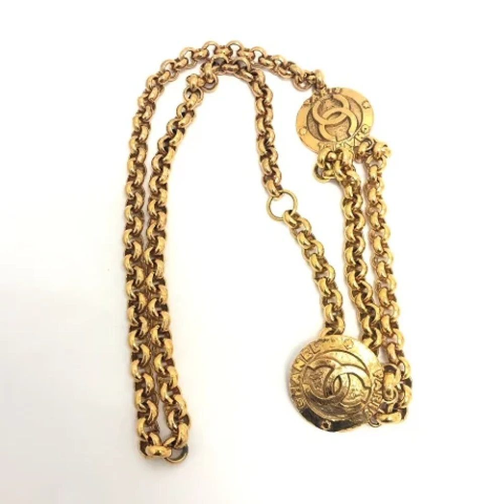 Chanel Vintage Pre-owned Metal belts Yellow Dames