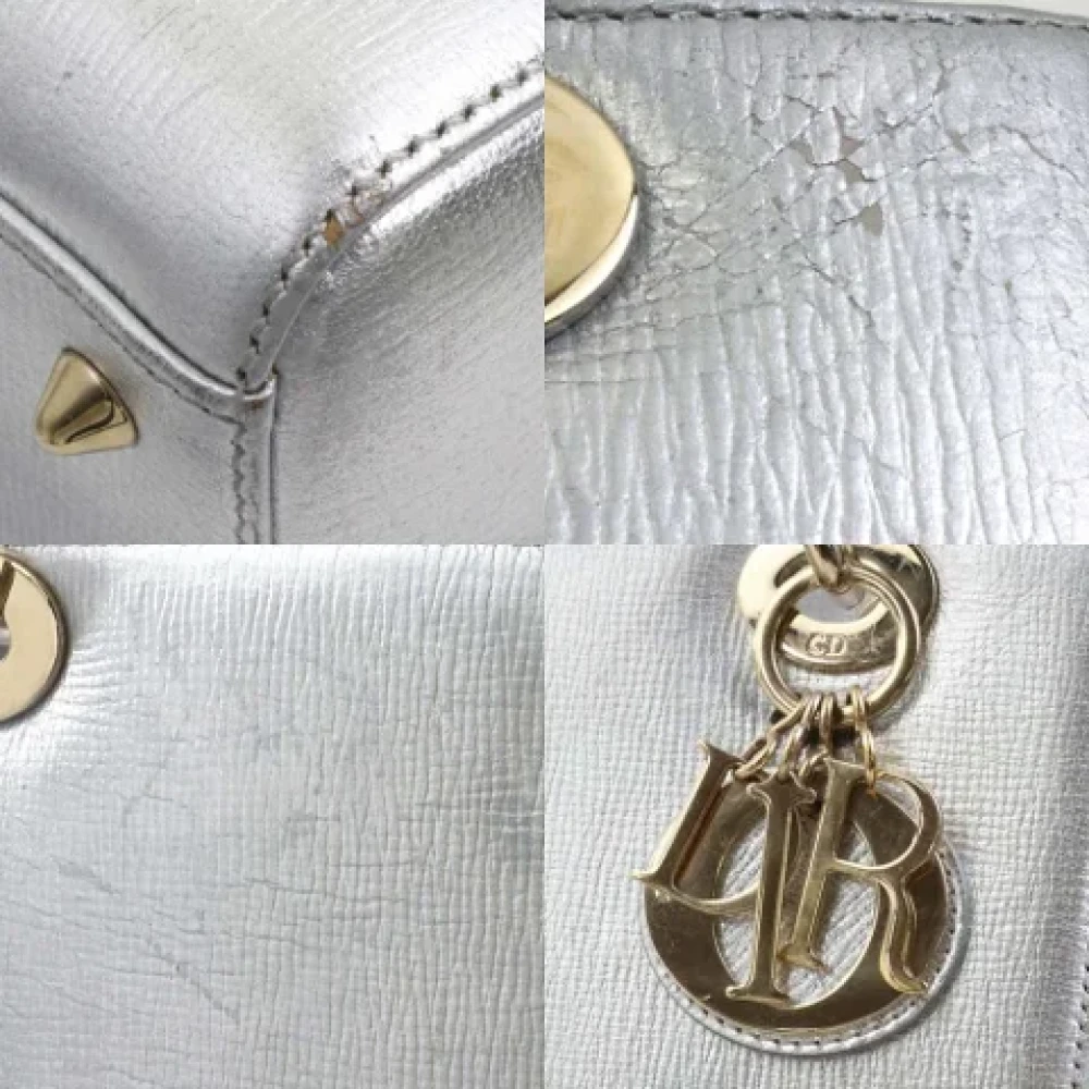 Dior Vintage Pre-owned Leather dior-bags Gray Dames