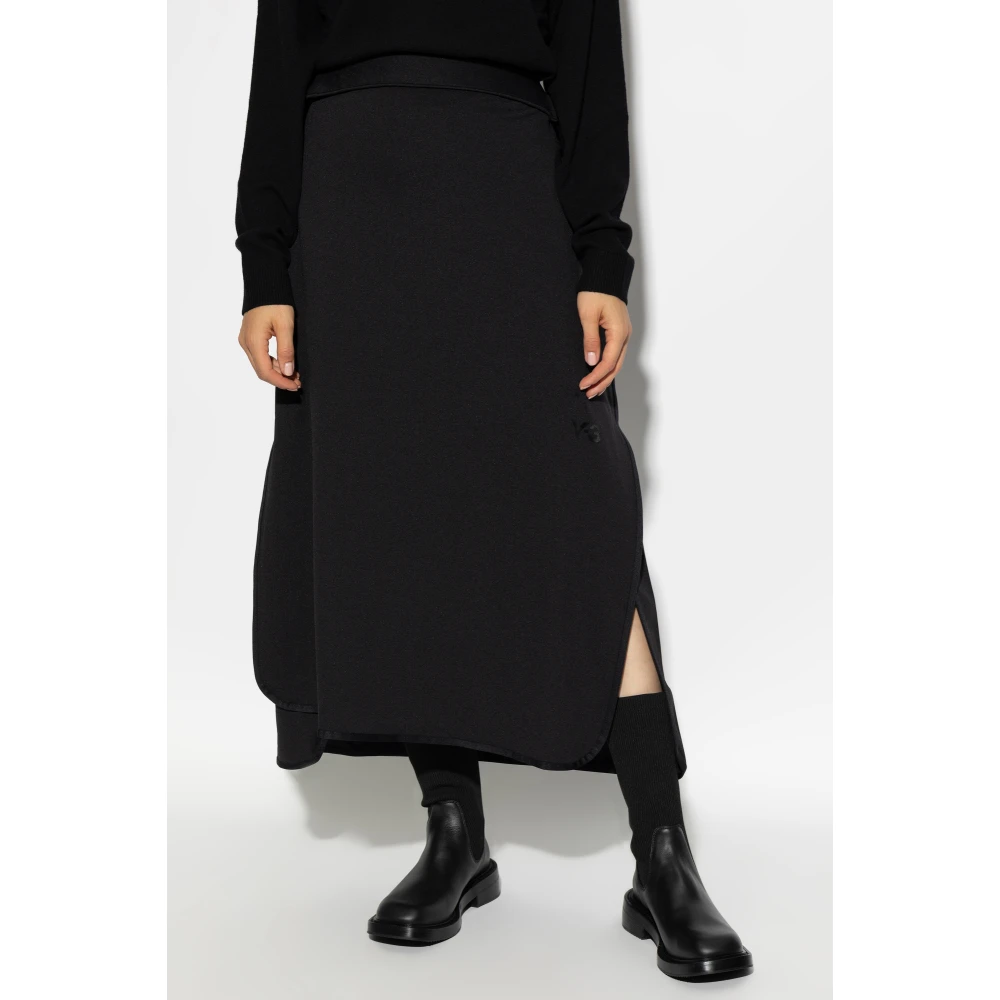Y-3 Rok met split Black Dames