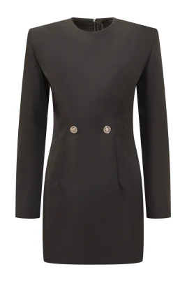 Button-Detail Mini Dress