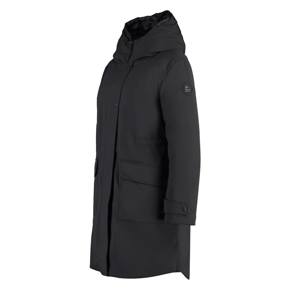 Woolrich Militaire technische stoffen parka met afneembare donsjas Black Dames