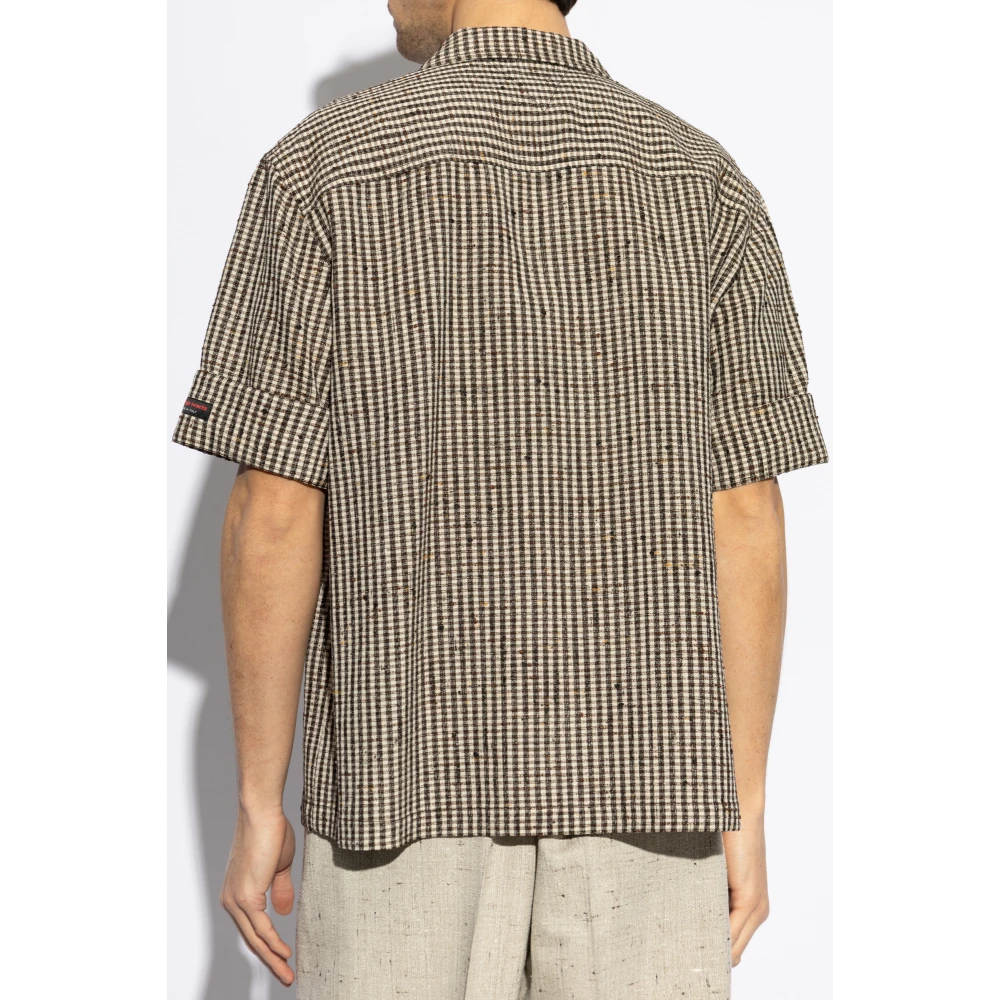 Bottega Veneta Overhemd met ruitpatroon Beige Heren