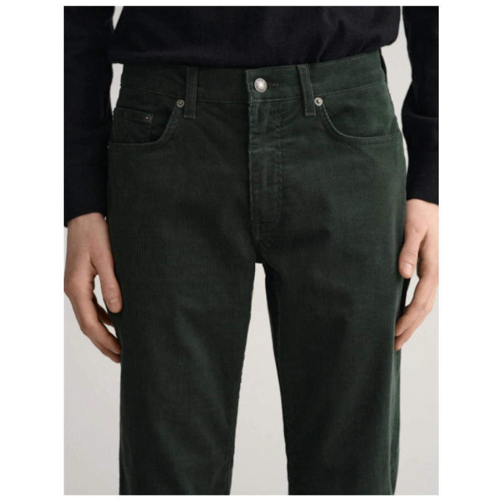 Gant Slim Velvet Hayes Broek Green Heren