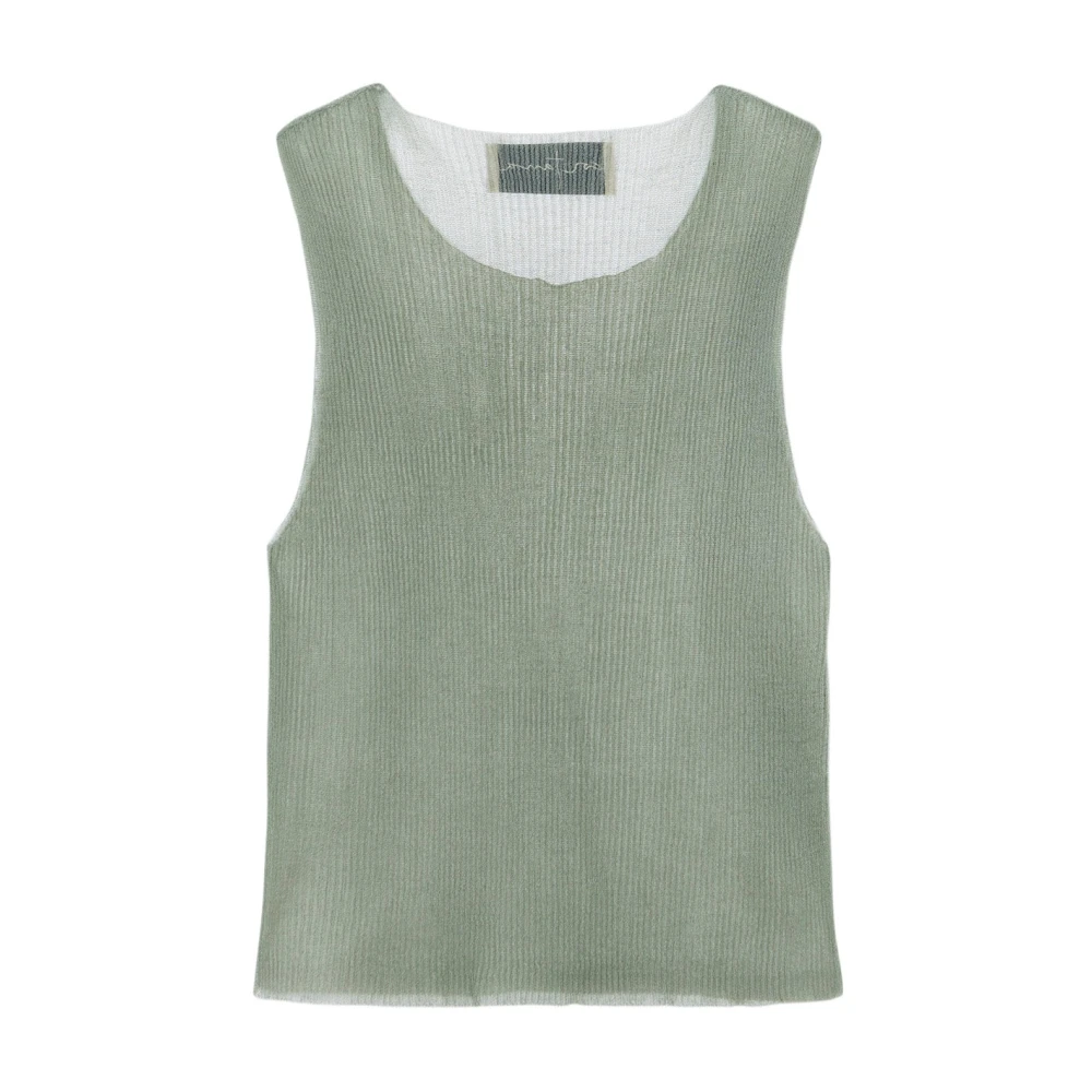 Cortana Grön Silk Knit Top