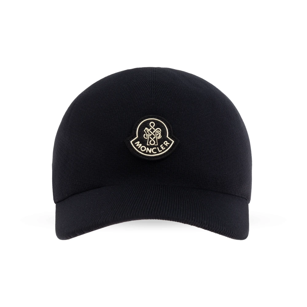 Moncler Zwarte baseballpet met logo Black Dames