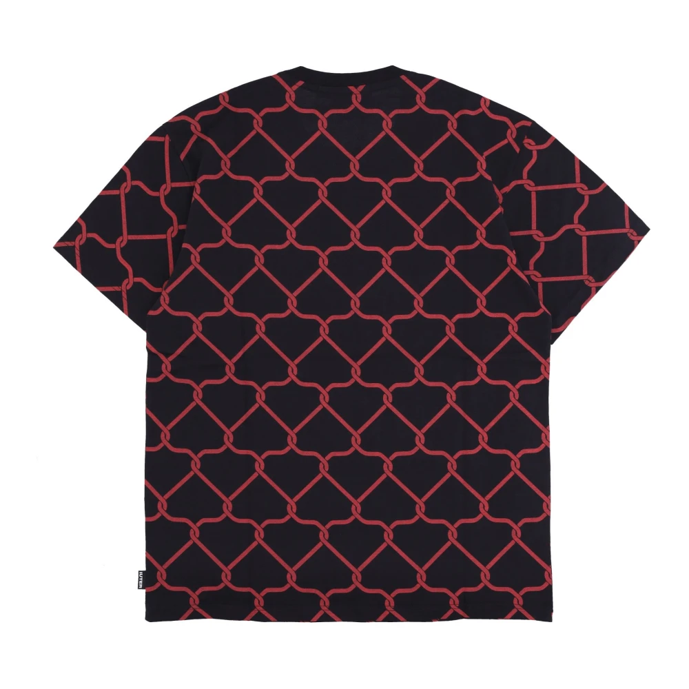 Iuter Zwarte Net Tee Korte Mouw T-shirt Multicolor Heren