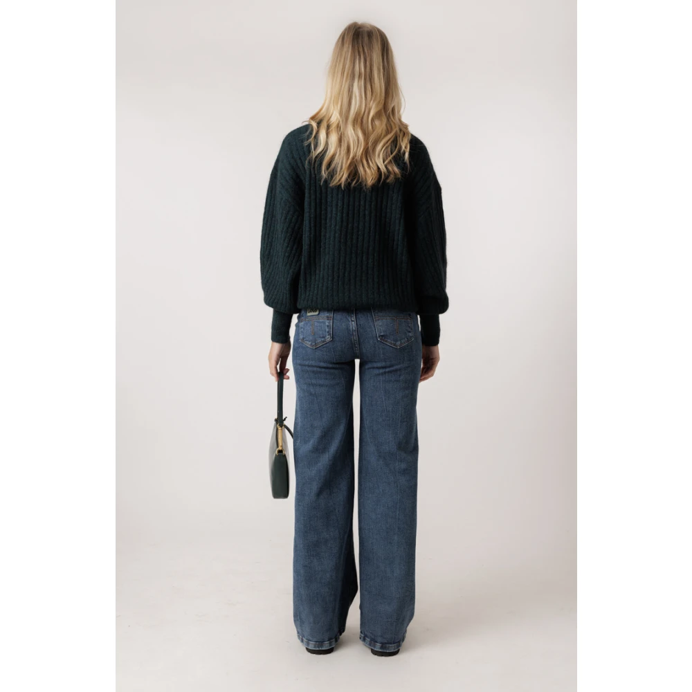 Lois Gewassen Wijde Pijp Jeans Blue Dames