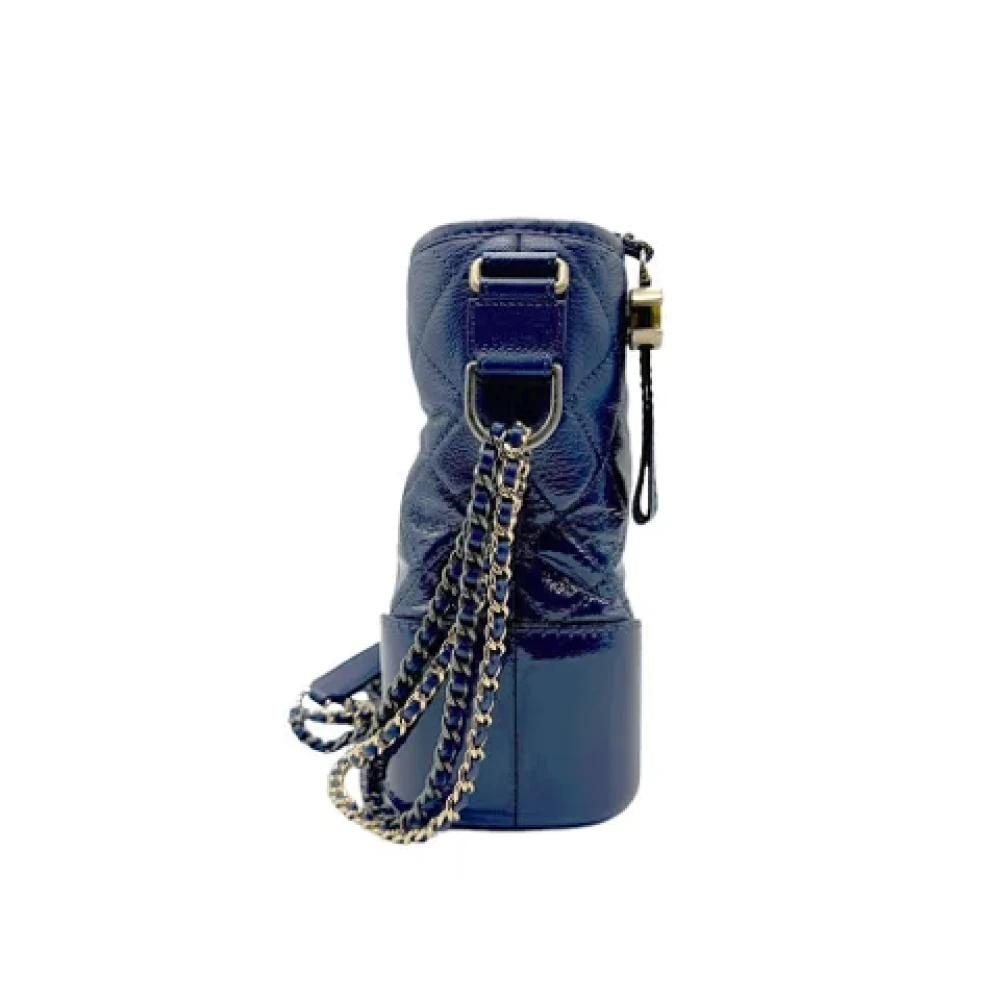 Chanel Vintage Pre-owned Leather shoulder-bags Blue Dames