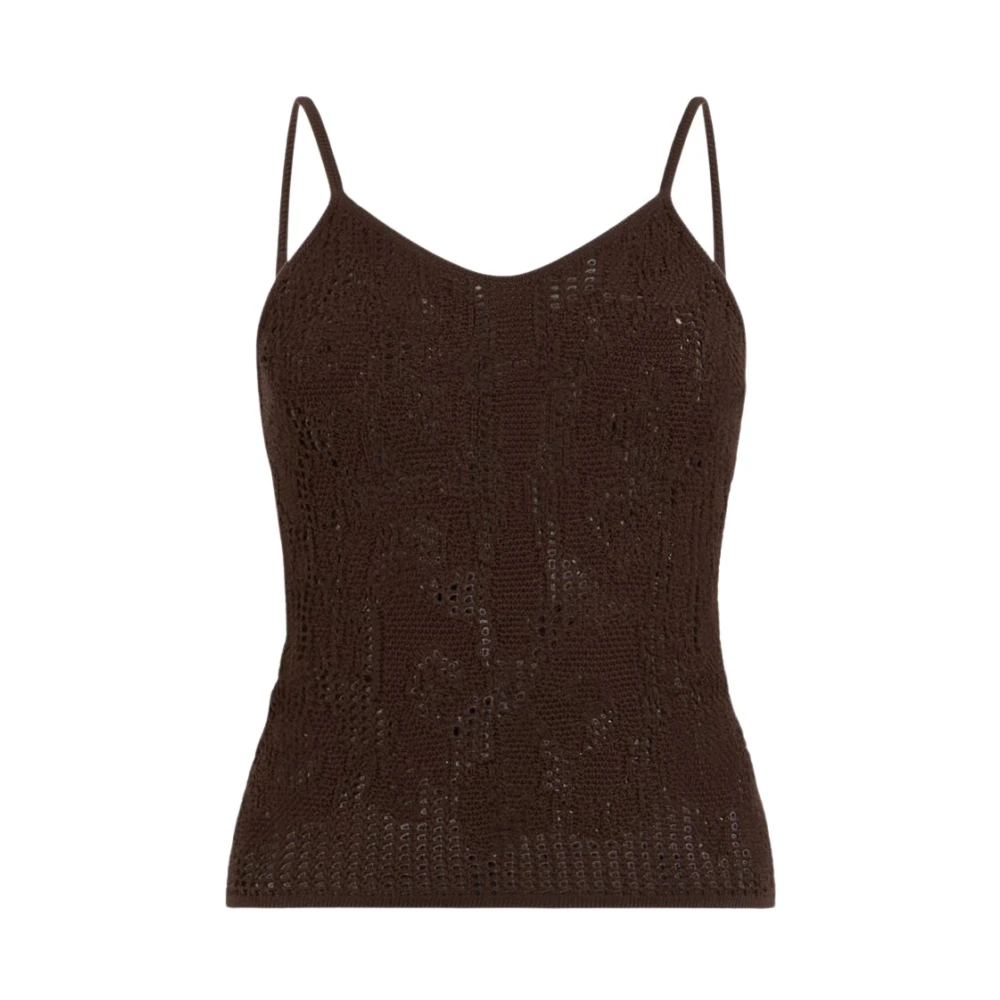 Roberto Cavalli Donna Marrone Top, M, New,