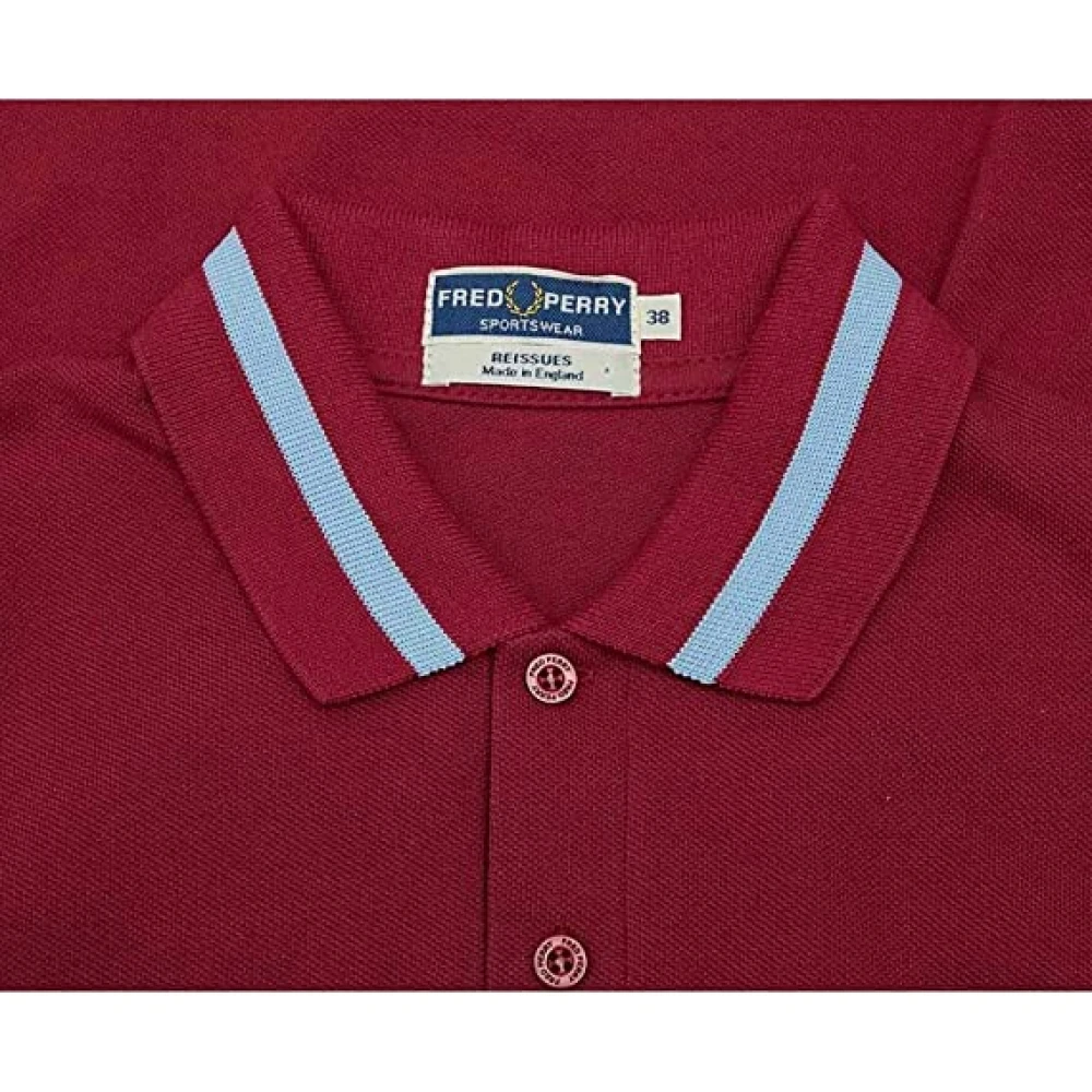 Fred Perry Originele Single Tipped Polo Oxblood Red Heren