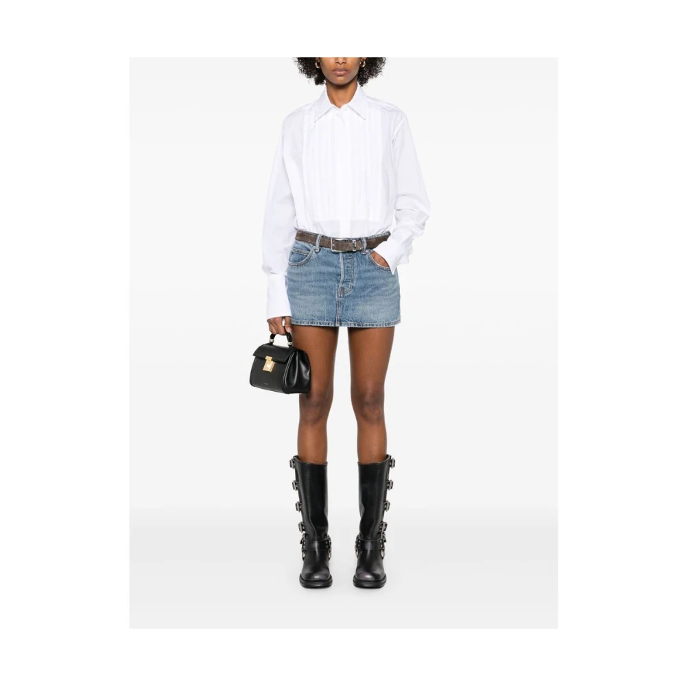 A.p.c. Witte Pintuck Overhemd Lange Mouwen White Dames