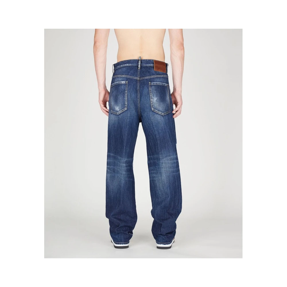 Dsquared2 Losse Jeans met Gewassen Effect Blue Heren