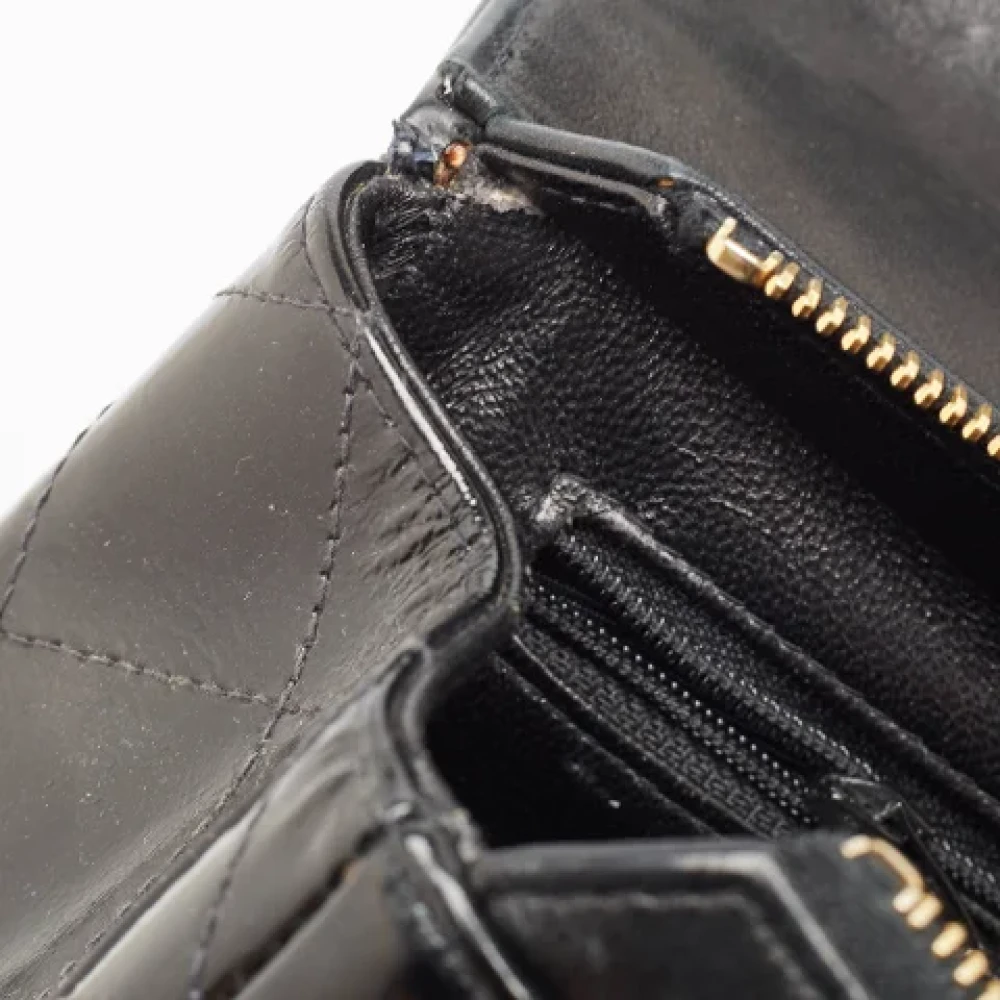 Chanel Vintage Pre-owned Leather backpacks Black Dames