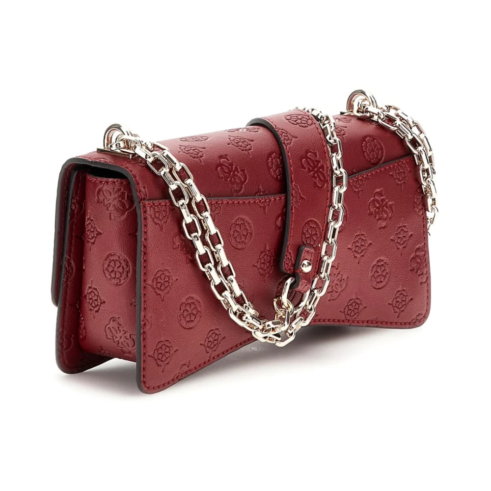 Guess Stijlvolle Schoudertas Claret Satin Red Dames