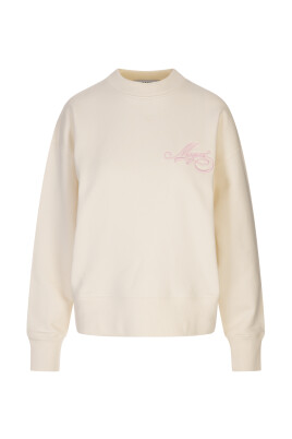 sweatshirt-blanc-a-col-rond-avec-broderie