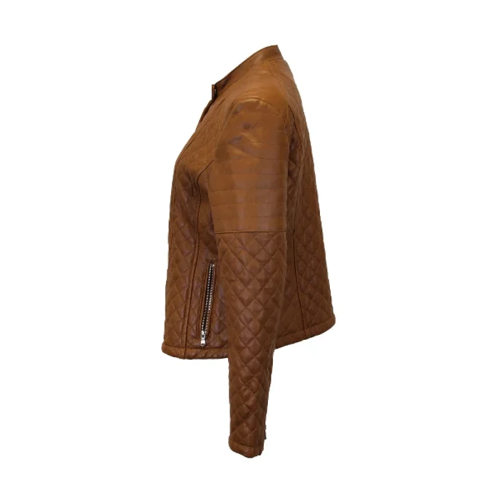 Ralph Lauren Pre-owned Leather outerwear Brown Dames