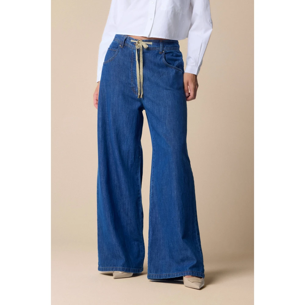 Kocca Stijlvolle Wide Leg Jeans voor Vrouwen Blue Dames
