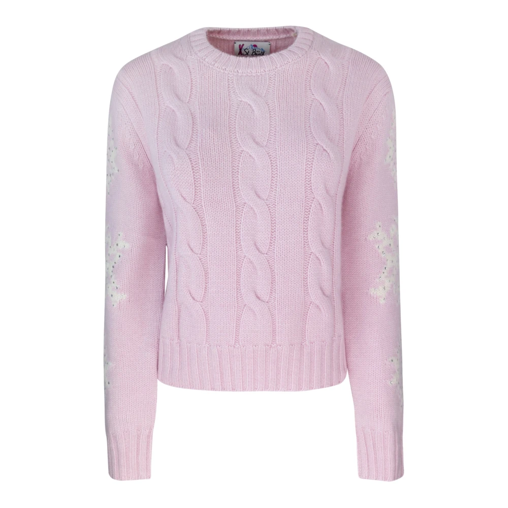 MC2 Saint Barth Roze Trui met Intrigerende Details Pink Dames