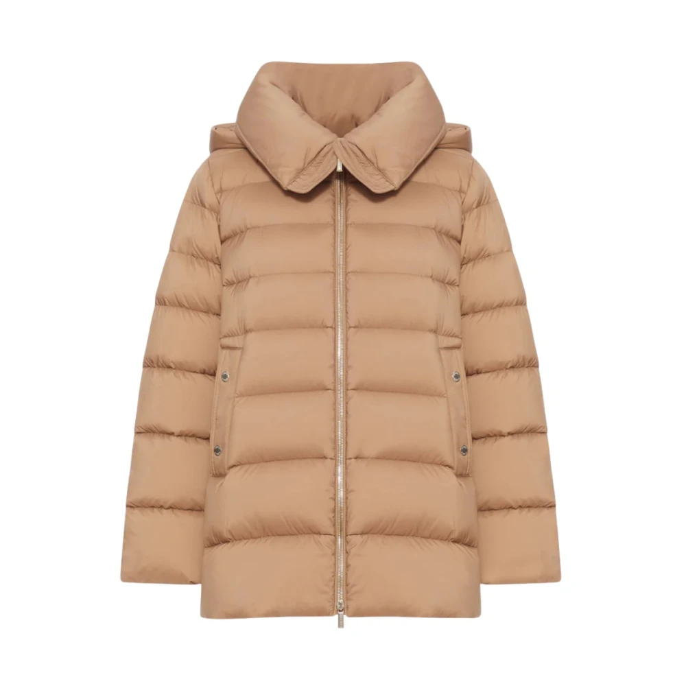 Moorer Women's Beige Parkas, S, Quilted Puffer Jacket