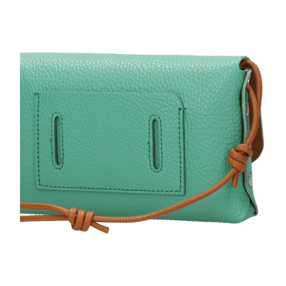 Zanellato Hammer Leren Schoudertas met Twist-Lock Blue Dames