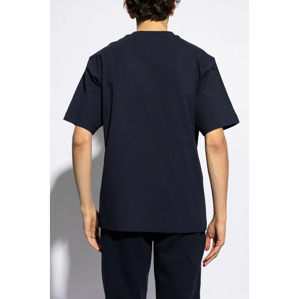 Burberry T-shirt met logo Blue Heren