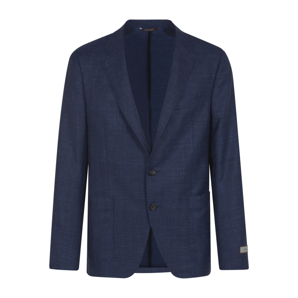 Canali Blauwe Jassen met Voering Blue Heren