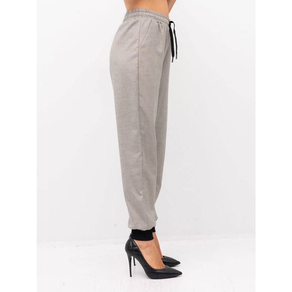 Twinset Jogger Broek Pied de Poule Gray Dames