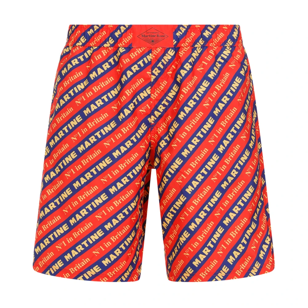 Martine Rose Röda Print Board Shorts Multicolor, Herr