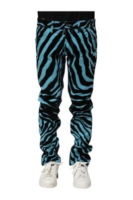 Zebra Print Slim Jeans