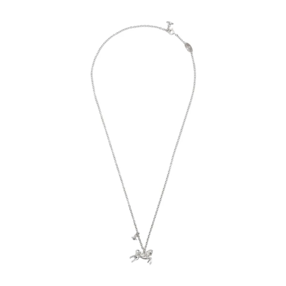 Vivienne Westwood Women's Gray Man. Cheval Pendant Necklace
