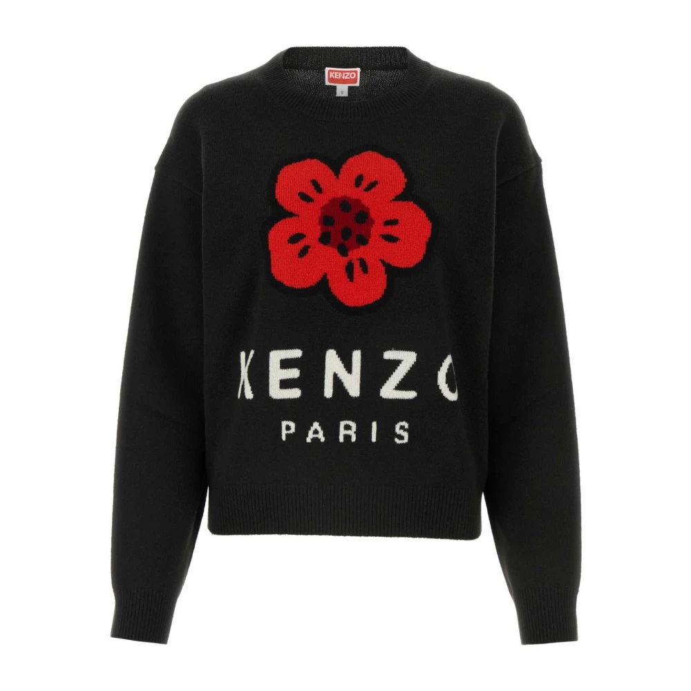 Kenzo Stijlvolle Zwarte Wollen Trui Black Dames