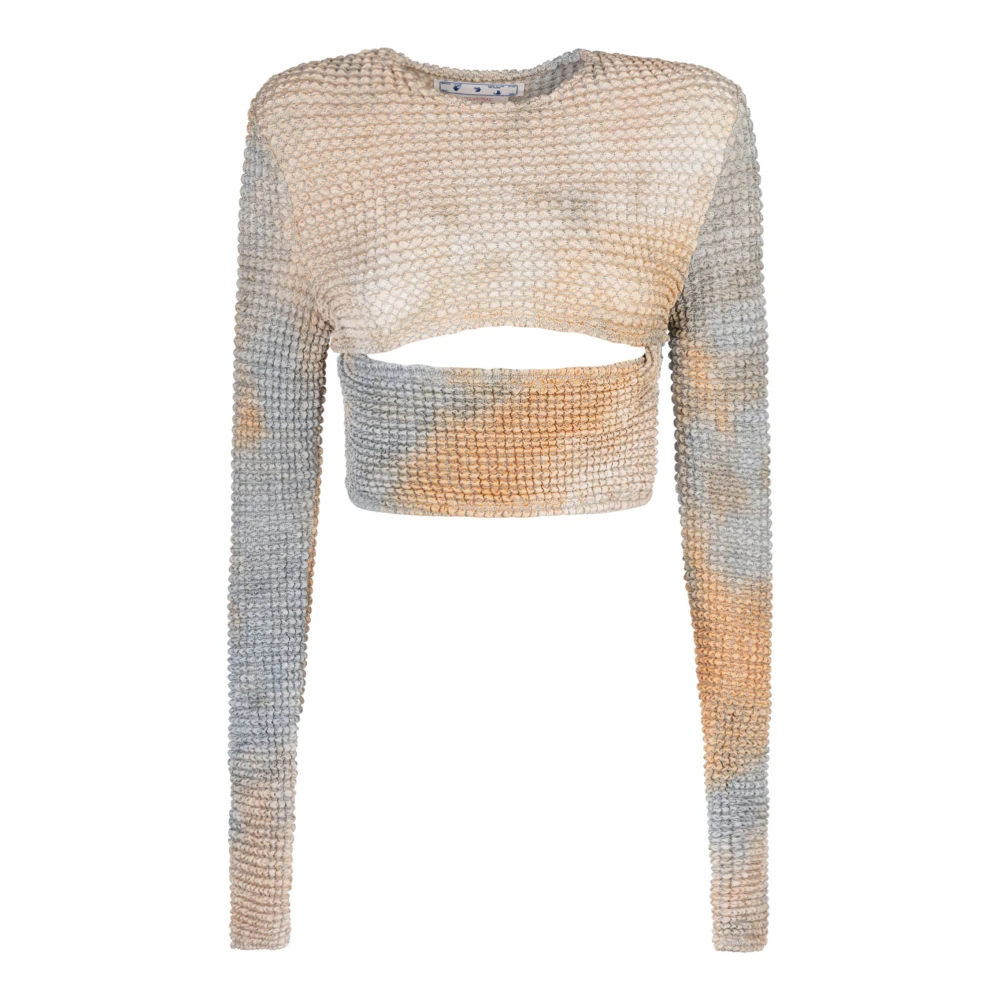 Off White Round-neck Knitwear Multicolor Dames