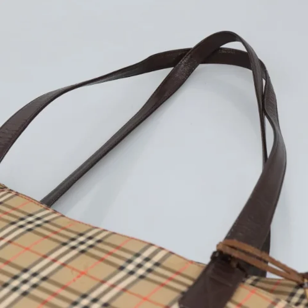 Burberry Vintage Pre-owned Canvas handbags Beige Dames