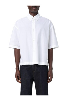 chemise-bleue-en-coton-a-manches-courtes