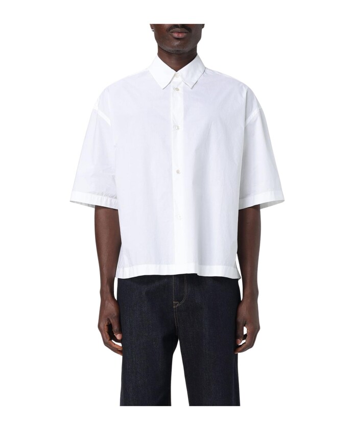 chemise-bleue-en-coton-a-manches-courtes