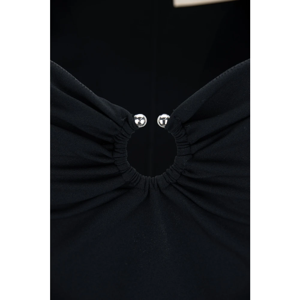 Aniye By Korte Jurk met Metalen Detail aan de Voorkant Black Dames
