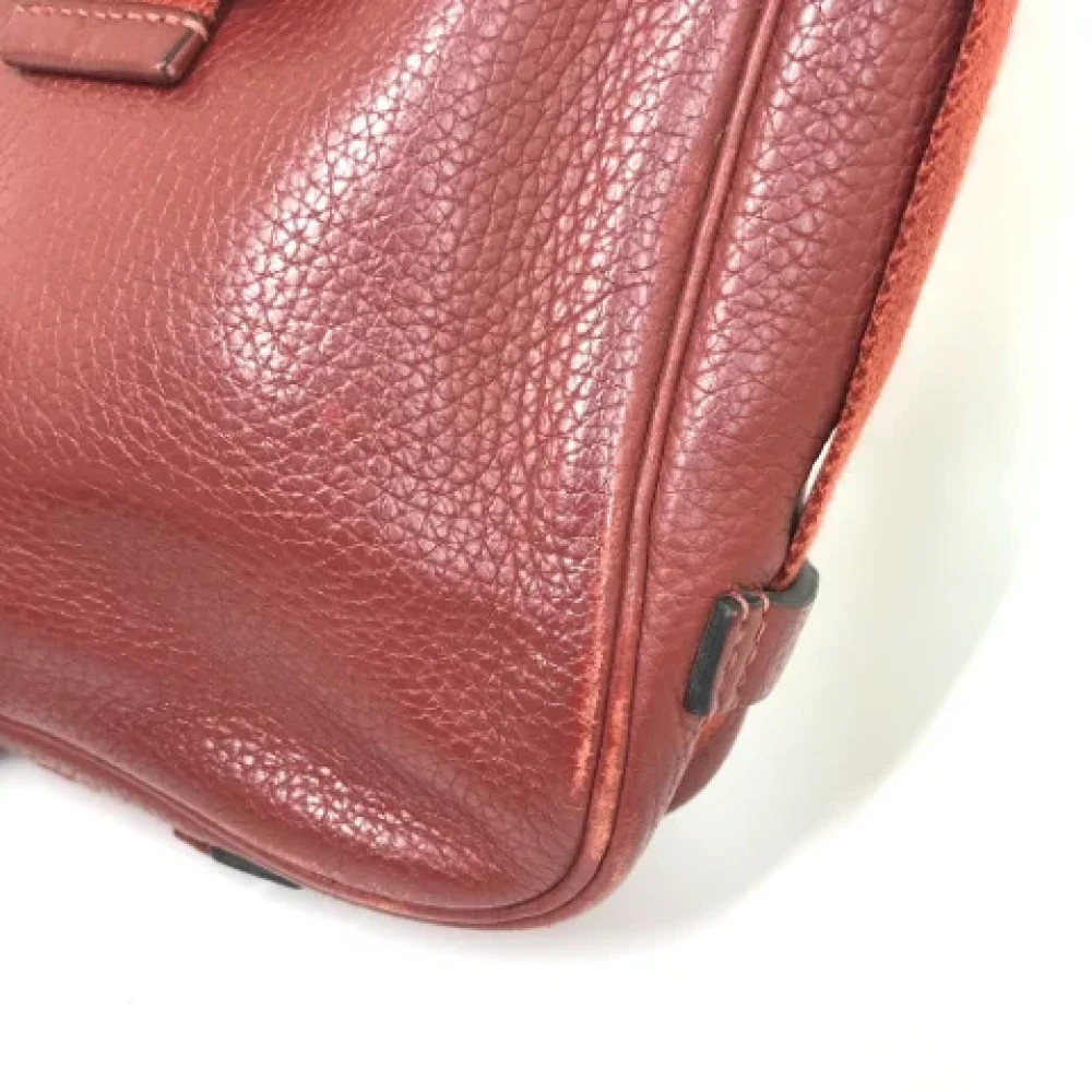 Hermès Vintage Pre-owned Leather crossbody-bags Red Dames
