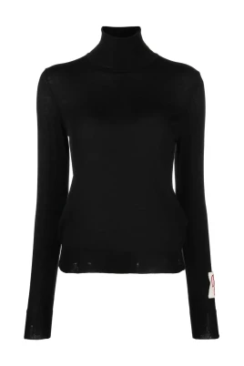 Logo Patch Wool Turtleneck