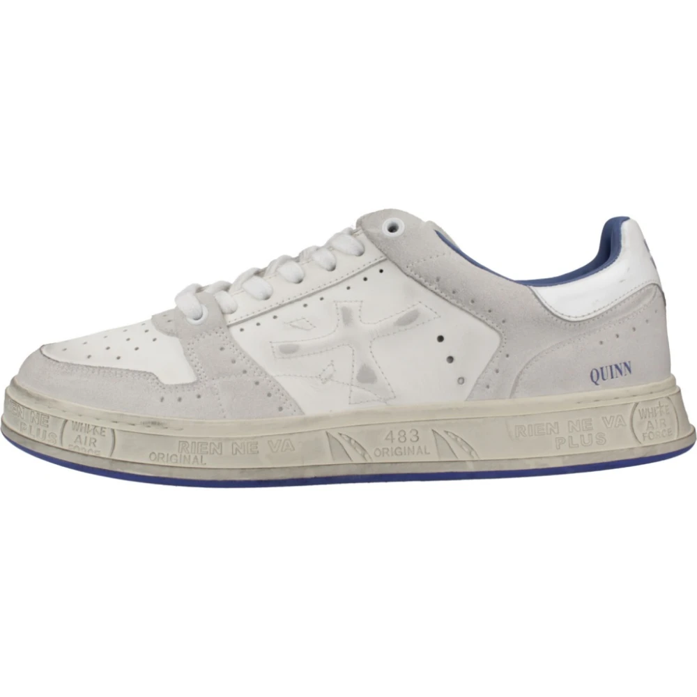 Premiata Men's White Sporty Sneakers For Active Lifestyle