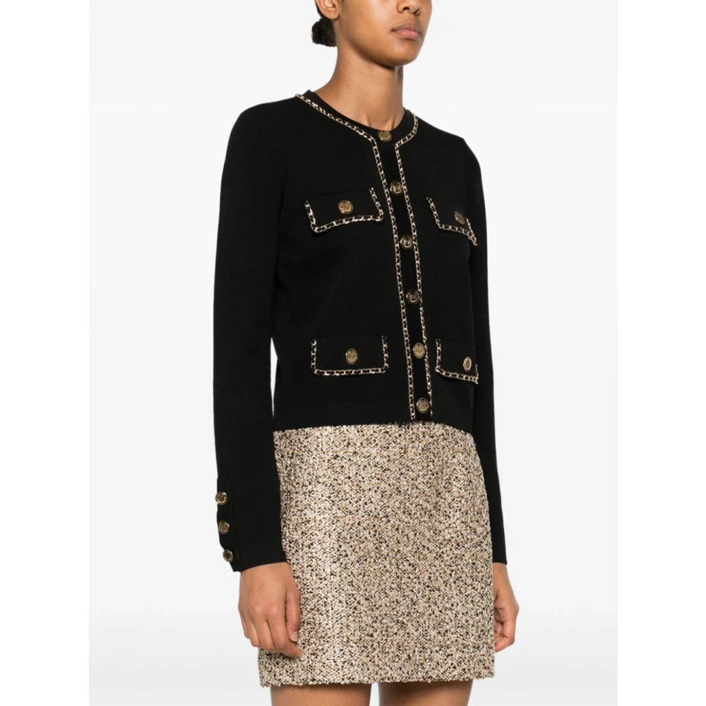 Elisabetta Franchi Zwarte Sweatshirt Aw24 Stijlvol Gezellig Black Dames