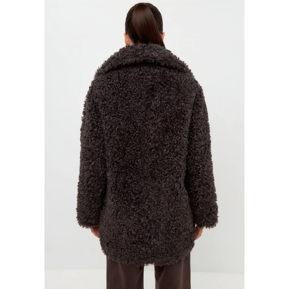 Cesare Gaspari Faux Fur & Shearling Jackets Brown Dames