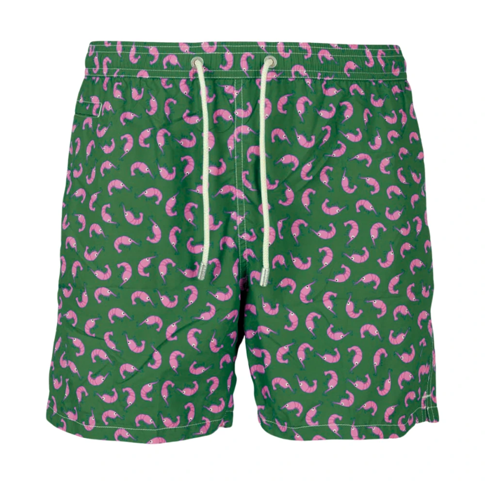 Mc2 Saint Barth Green Shrimps Fantasy Swim Shorts - Male - Beachwear - L - Swimwear