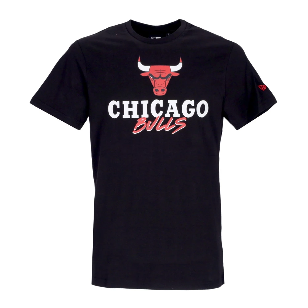 New Era Men's Black/Red Chicago Bulls Script Tee