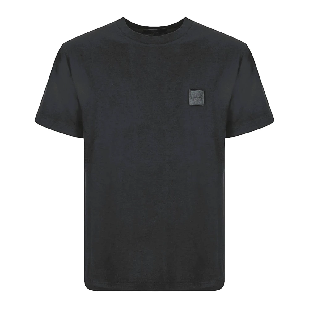 Stone Island Black T-Shirts, Male, 2XL, T-Shirt